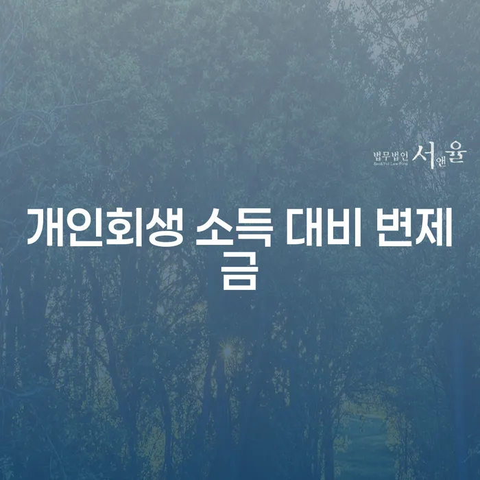 개인회생 소득 대비 변제금, 얼마나 내야 할까?